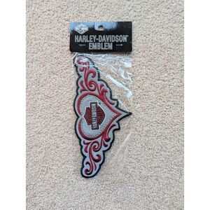 Brand New Vintage 2003 Harley-Davidson Studded Love Heart Bar And Shield Patch